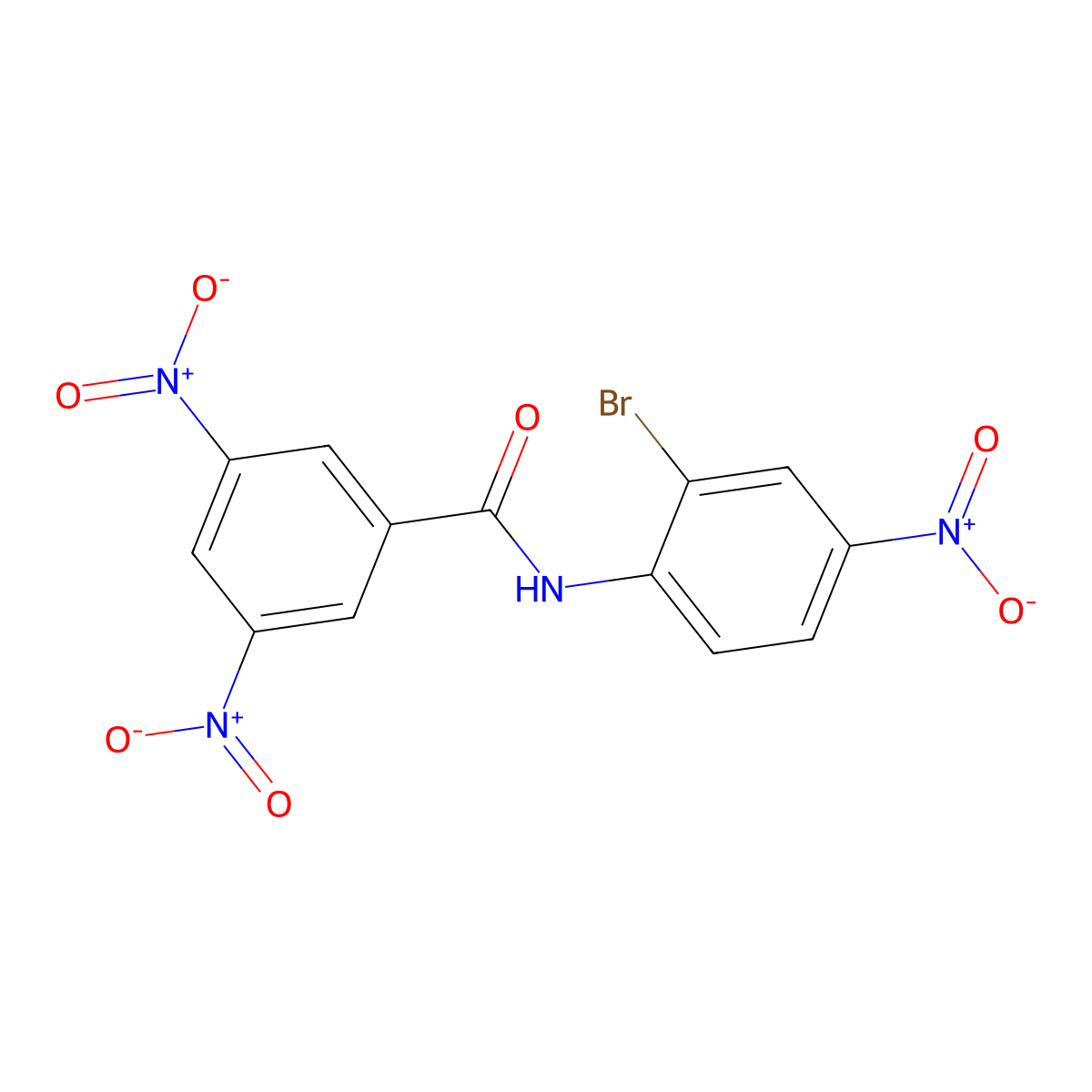 N-(2-bromo-4-nitrophenyl)-3,5-dinitrobenzamide molecular structure, CAS 299965-08-5