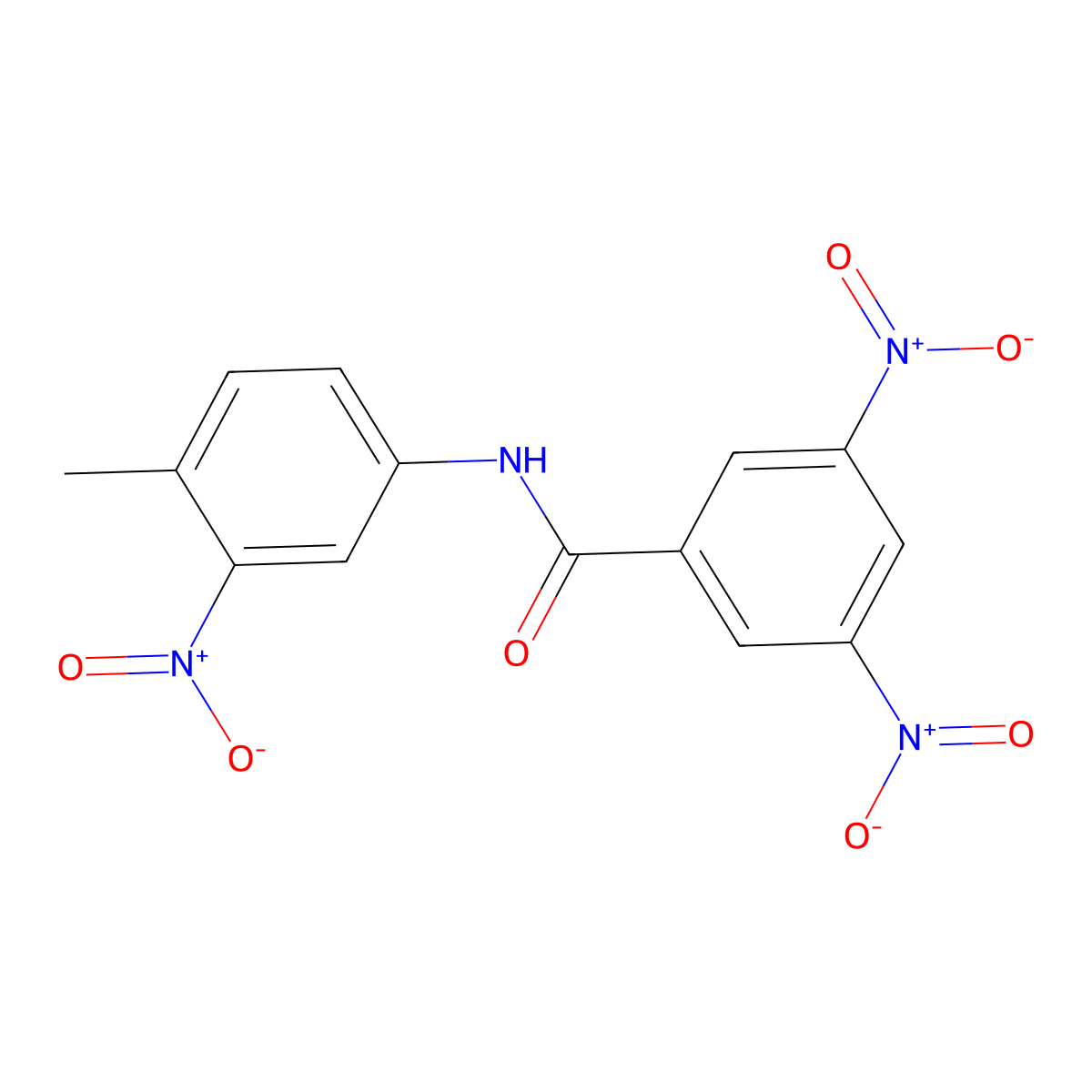 N-(4-methyl-3-nitrophenyl)-3,5-dinitrobenzamide molecular structure, CAS 299965-10-9