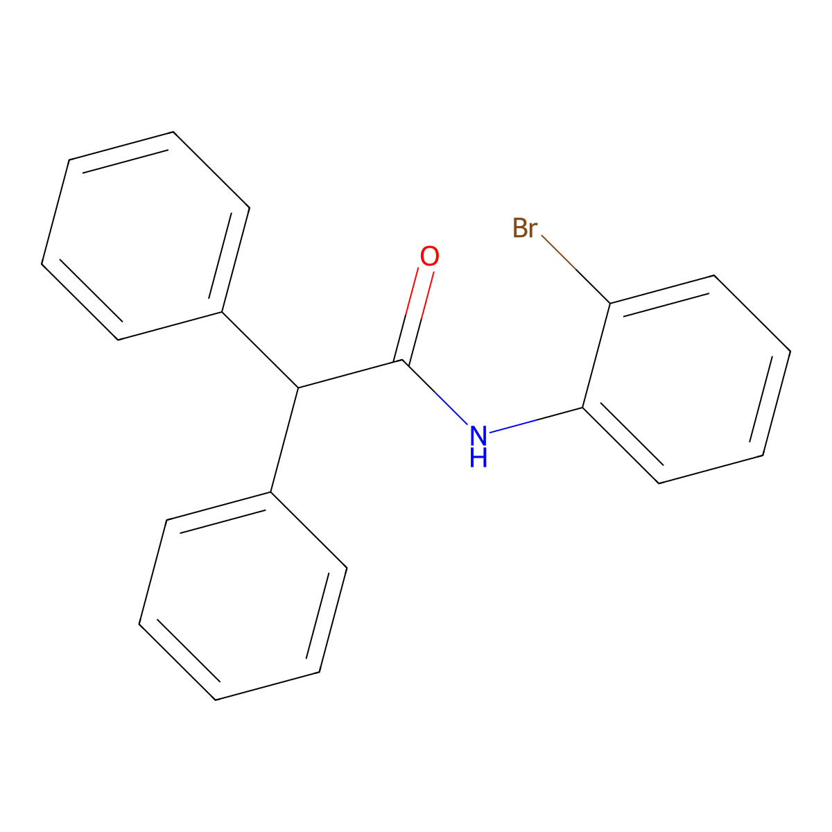 N-(2-Bromophenyl)-2,2-diphenylethanamide molecular structure, CAS 299965-48-3