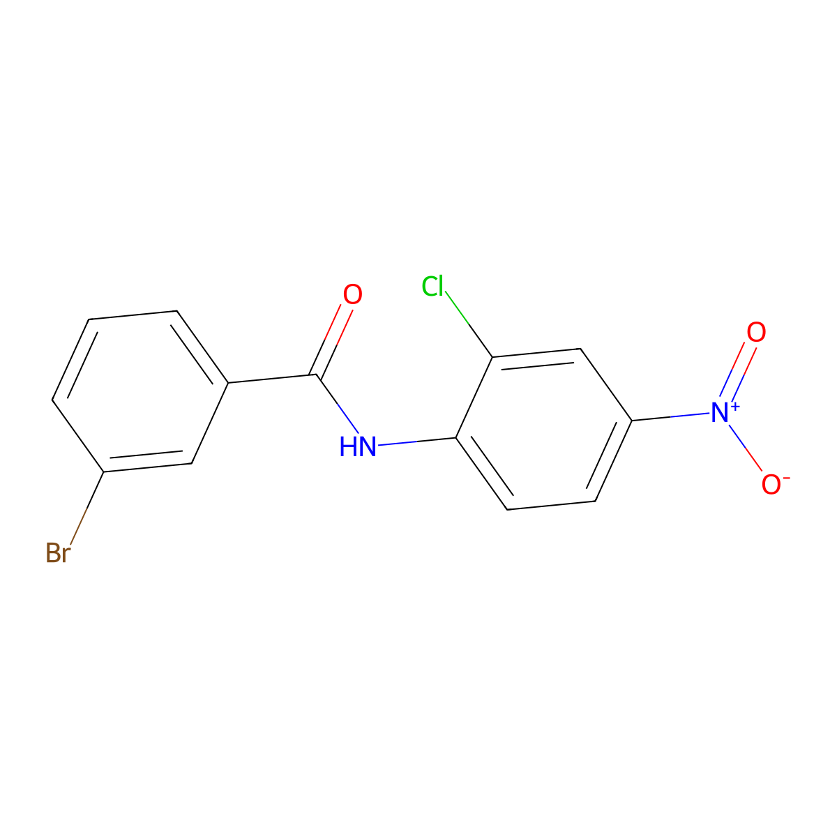 3-bromo-N-(2-chloro-4-nitrophenyl)benzamide molecular structure, CAS 299967-33-2