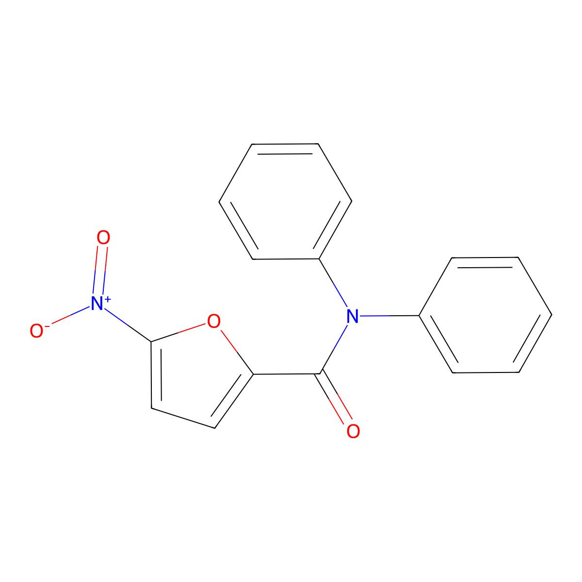 5-nitro-N,N-diphenylfuran-2-carboxamide molecular structure, CAS 299968-61-9