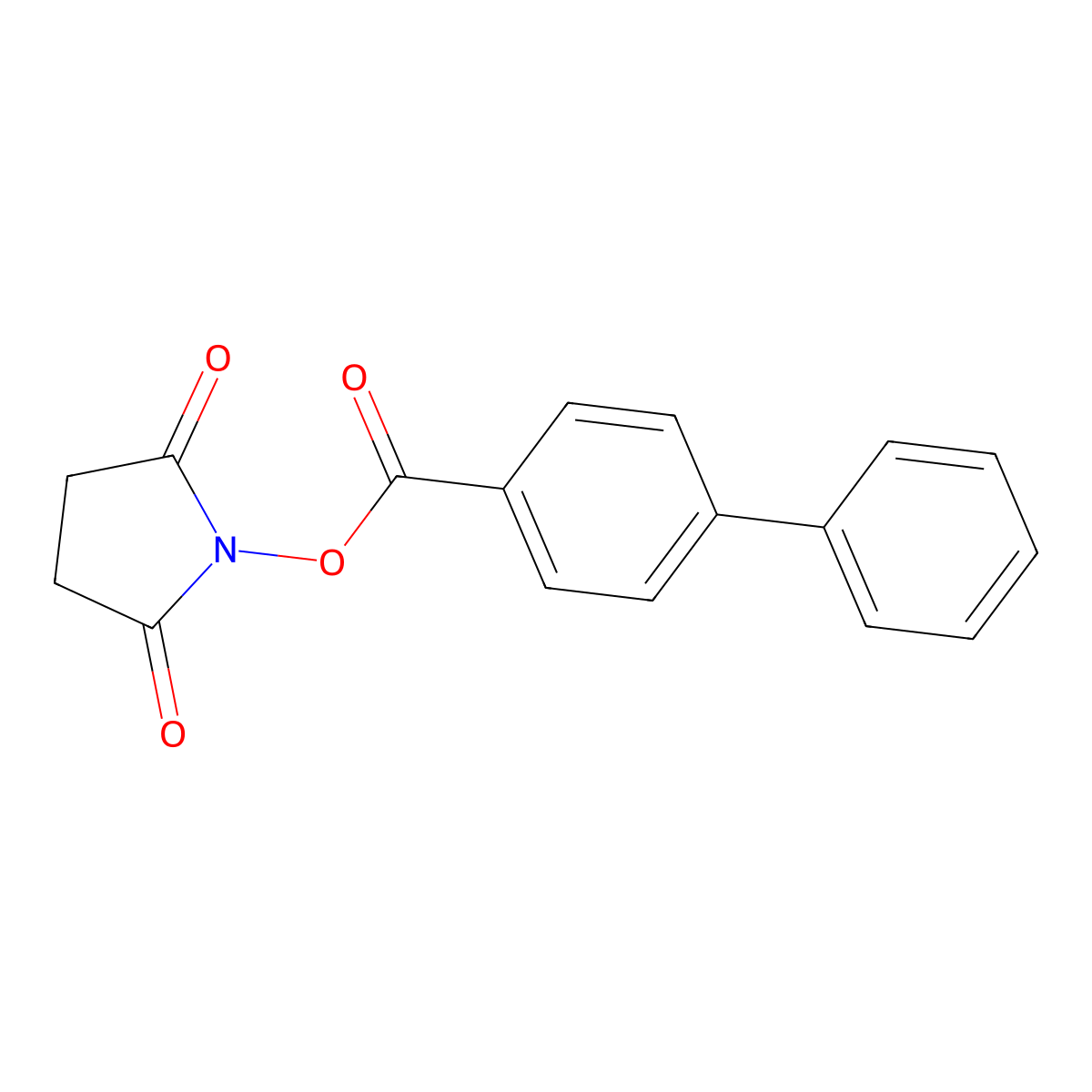 2,5-Dioxopyrrolidin-1-yl [1,1'-biphenyl]-4-carboxylate molecular structure, CAS 299969-20-3