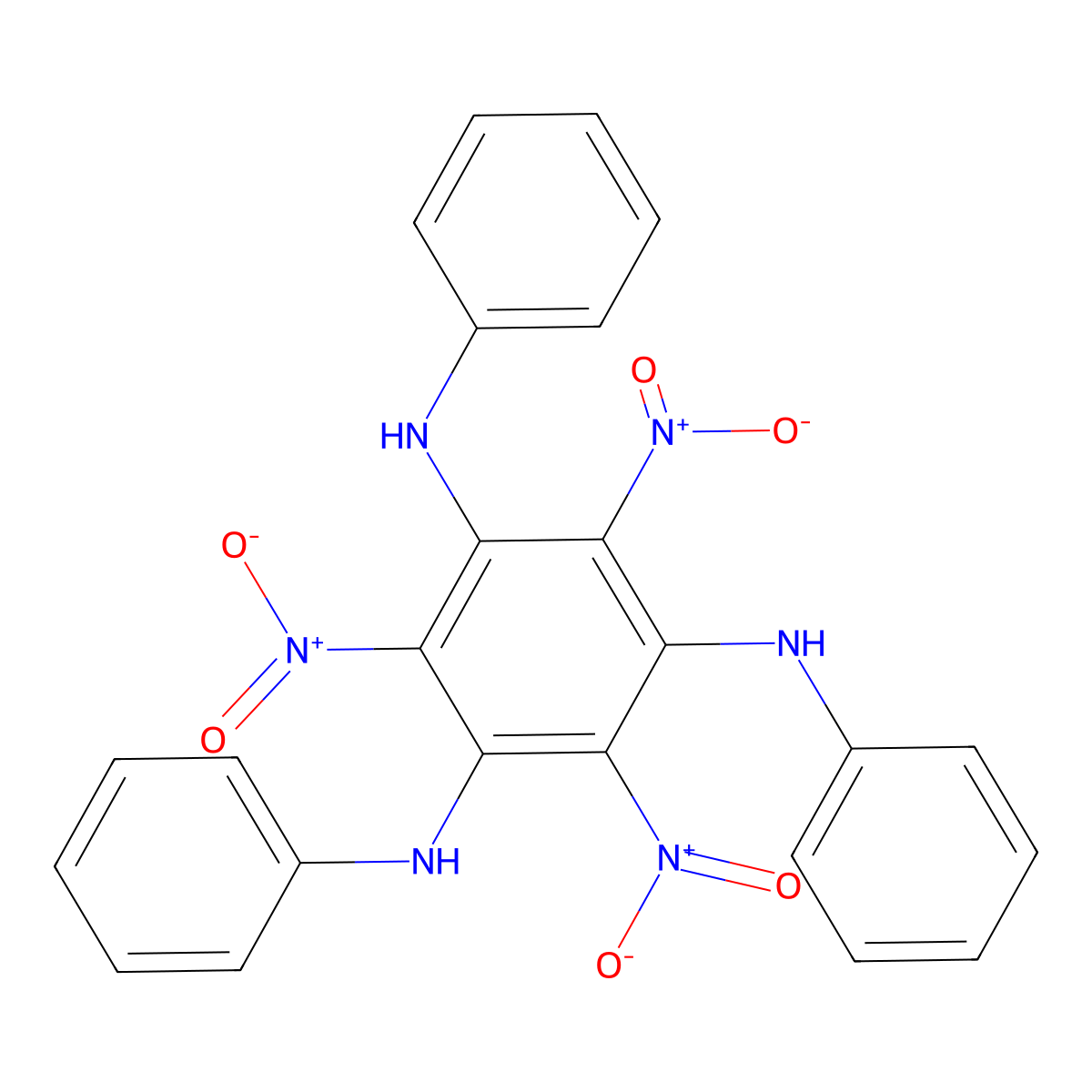 2,4,6-trinitro-1-N,3-N,5-N-triphenylbenzene-1,3,5-triamine molecular structure, CAS 299969-98-5
