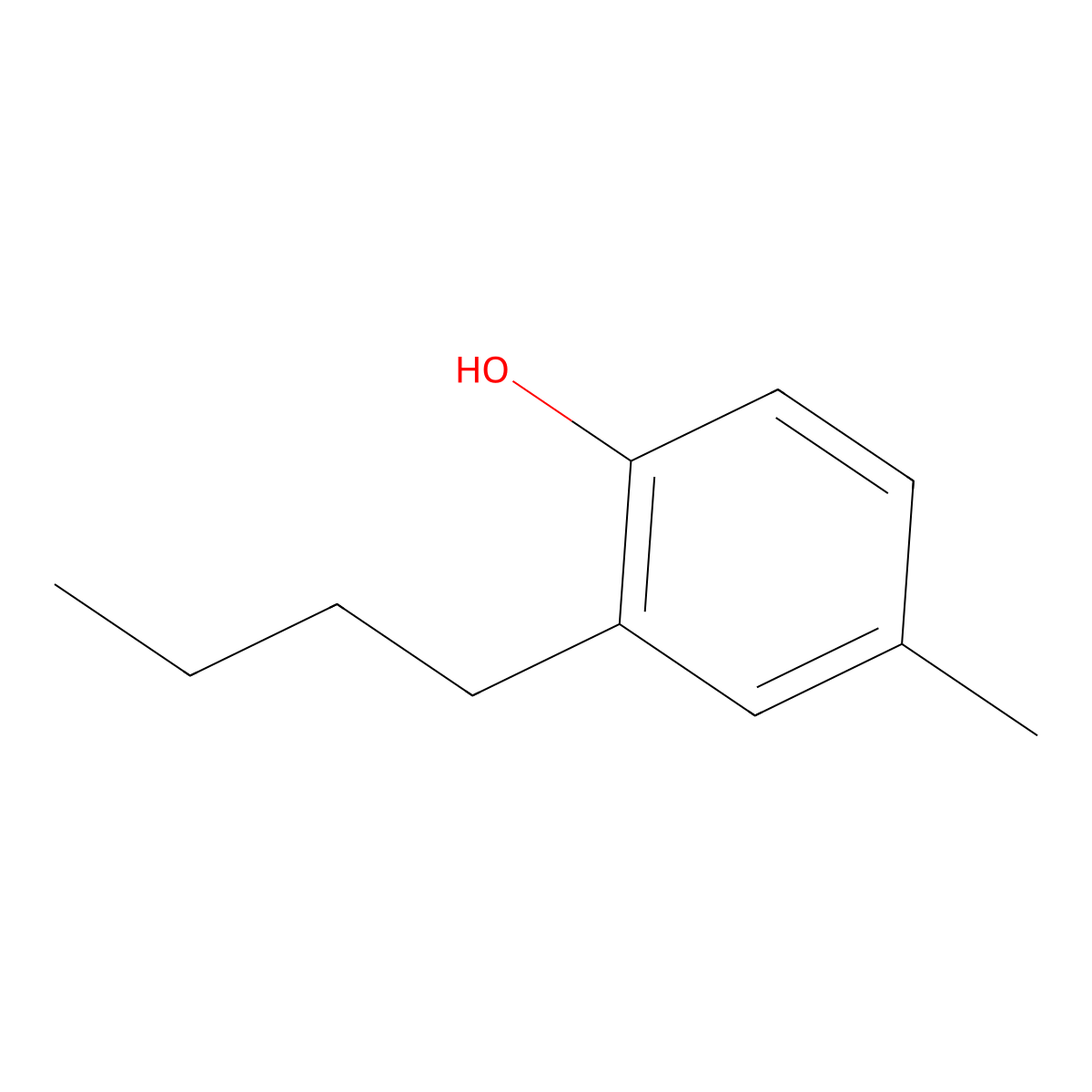 2-Butyl-4-methylphenol molecular structure, CAS 29997-27-1