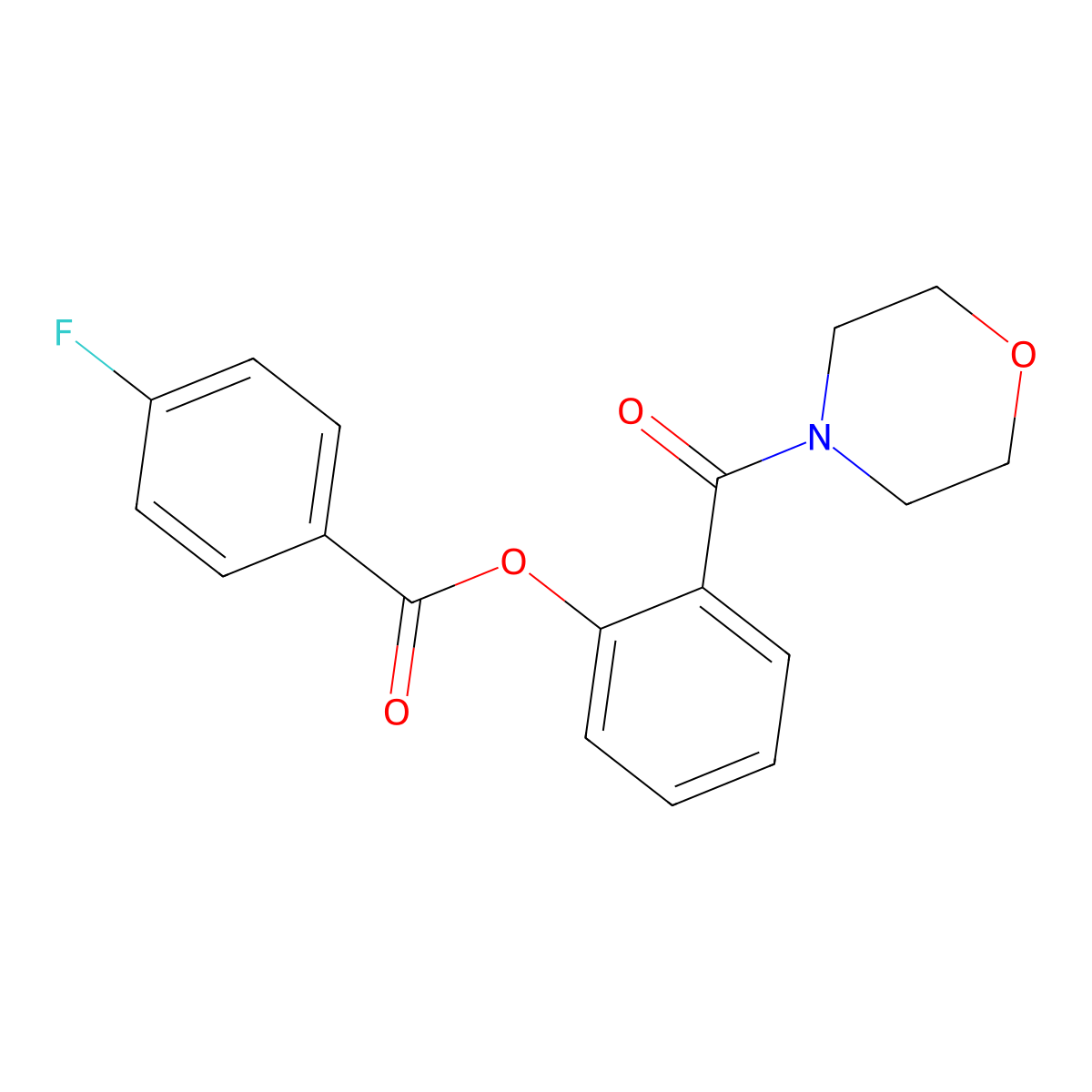 [2-(Morpholine-4-carbonyl)phenyl] 4-fluorobenzoate molecular structure, CAS 299970-14-2