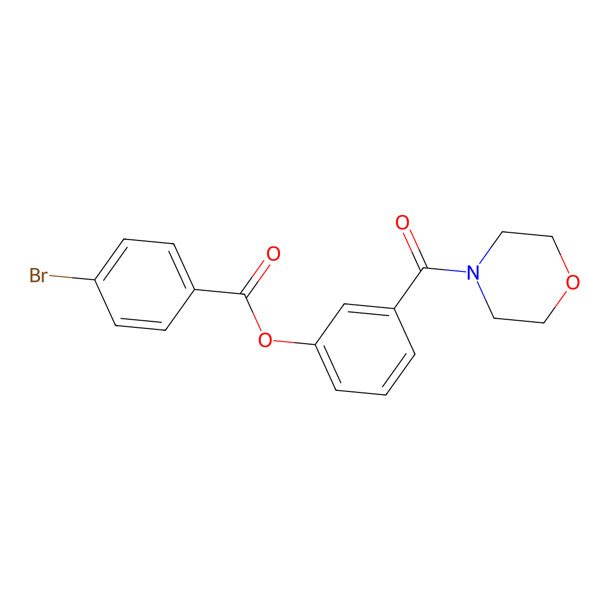 [3-(Morpholine-4-carbonyl)phenyl] 4-bromobenzoate molecular structure, CAS 299970-15-3
