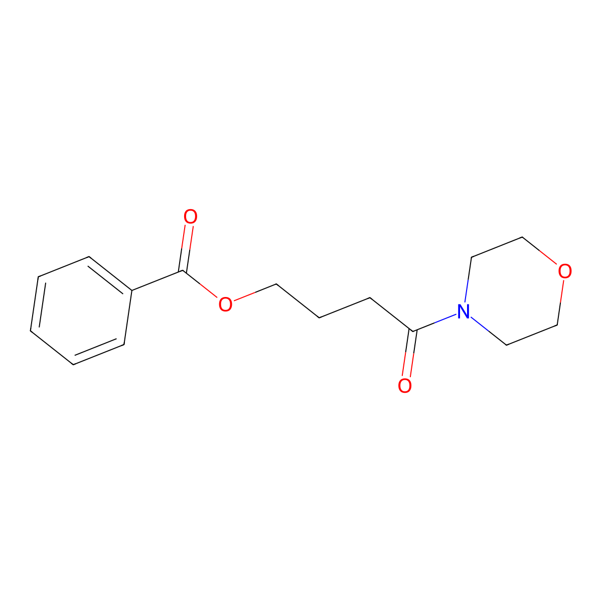 (4-Morpholin-4-yl-4-oxobutyl) benzoate molecular structure, CAS 299970-17-5