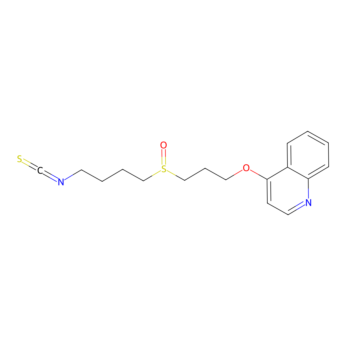 4-(3-((4-Isothiocyanatobutyl)sulfinyl)propoxy)quinoline molecular structure, CAS 2999785-52-1