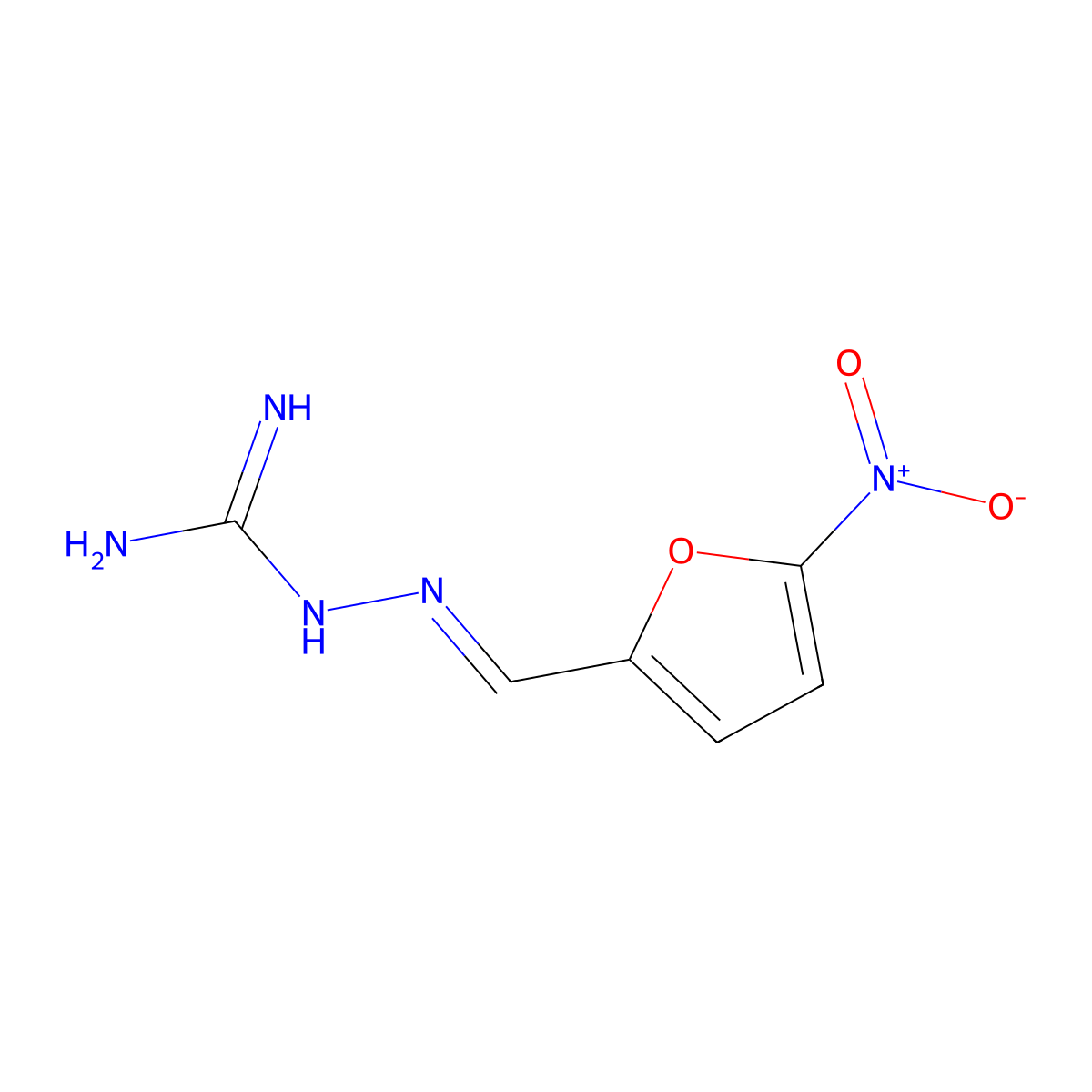 Furaguanidine molecular structure, CAS 300-25-4