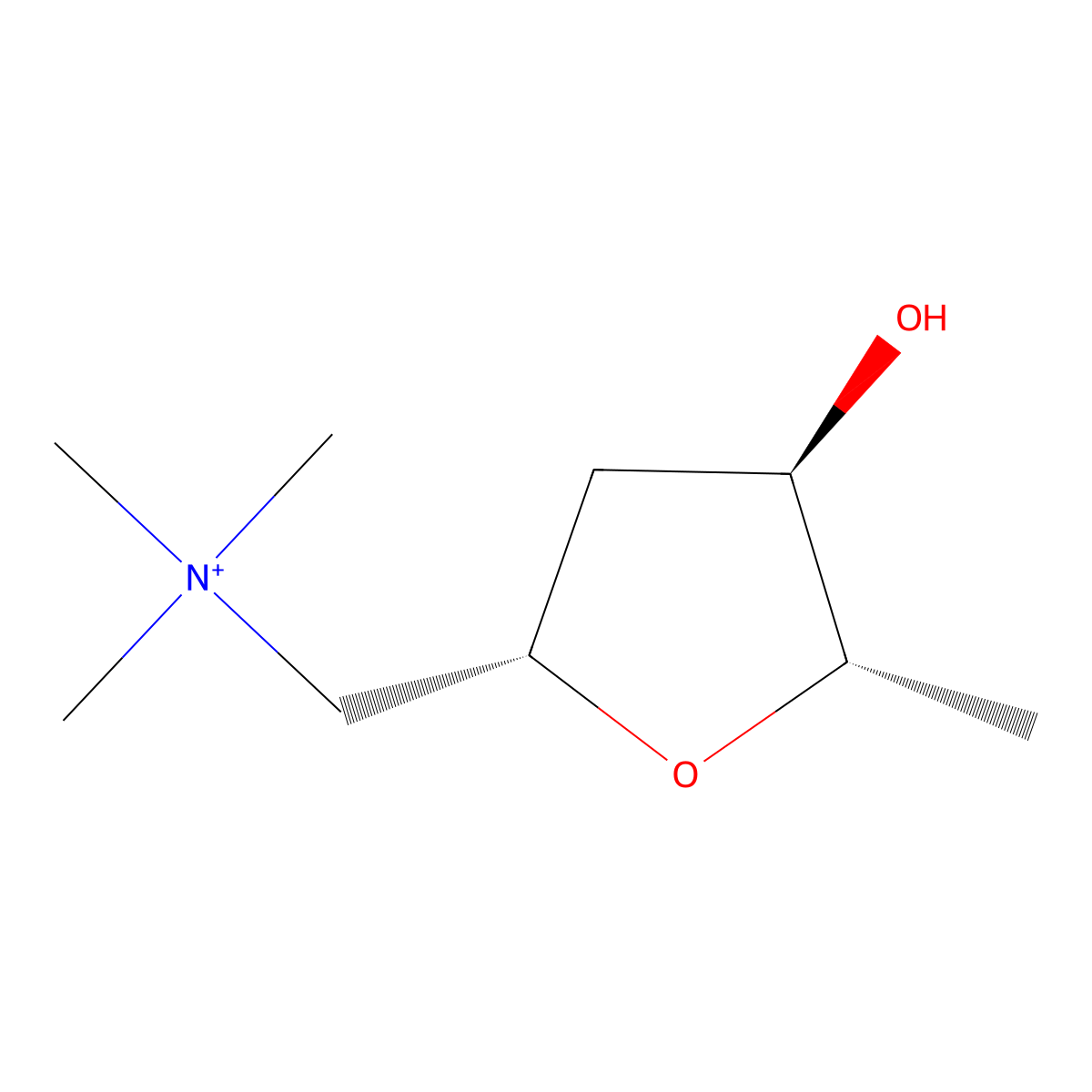 Muscarine molecular structure, CAS 300-54-9
