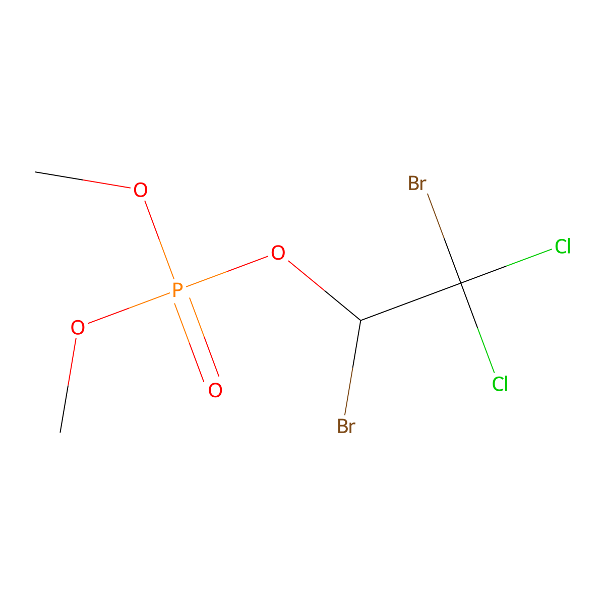 Naled molecular structure, CAS 300-76-5
