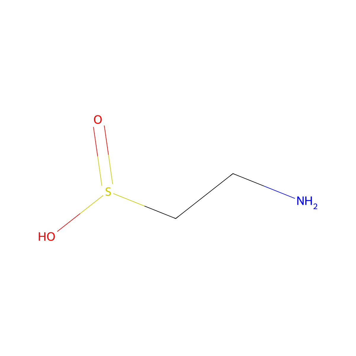 Hypotaurine molecular structure, CAS 300-84-5