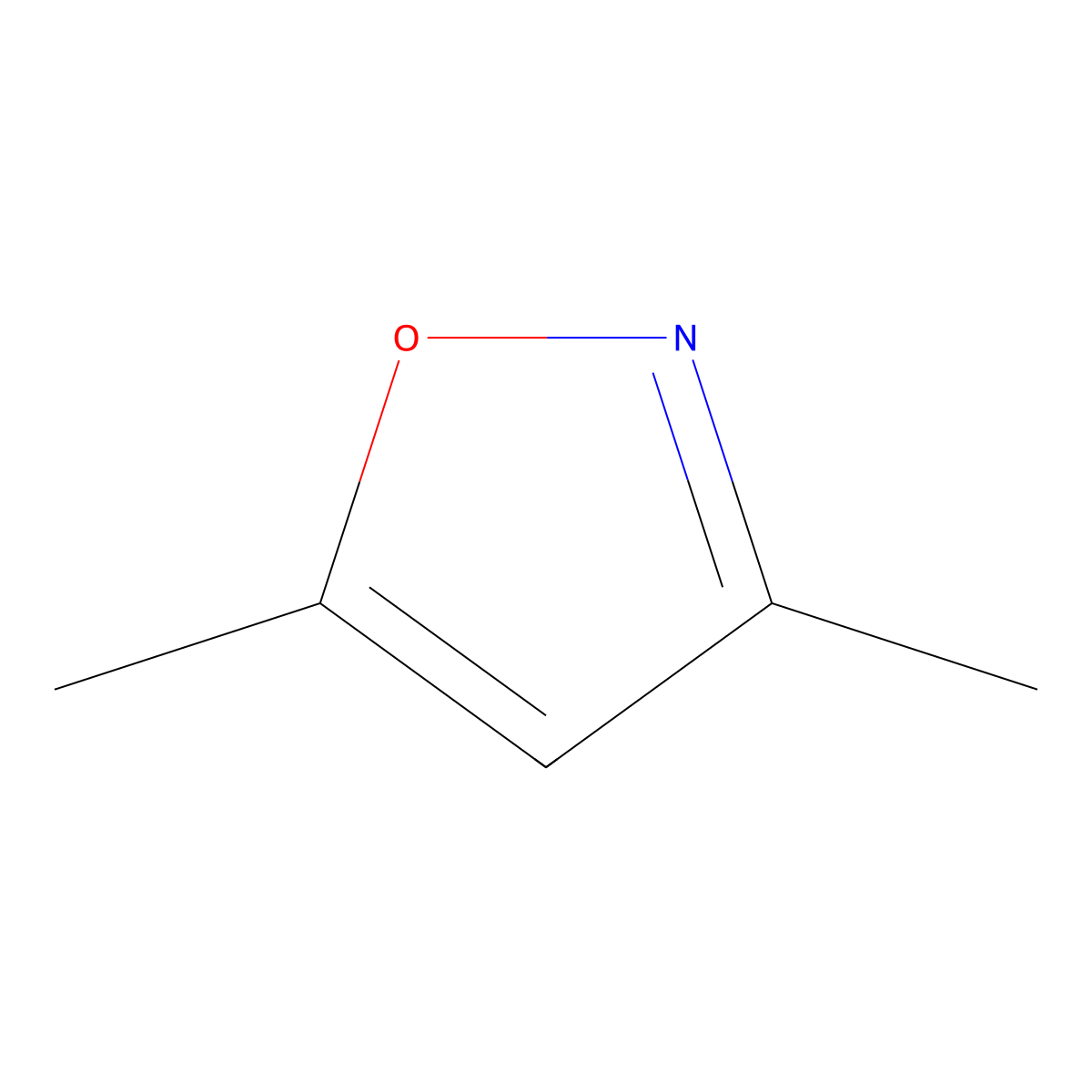 3,5-Dimethylisoxazole molecular structure, CAS 300-87-8