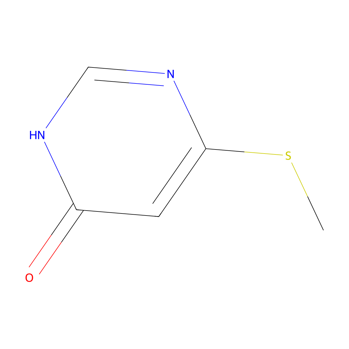 6-(Methylsulfanyl)pyrimidin-4(3h)-one molecular structure, CAS 30001-45-7