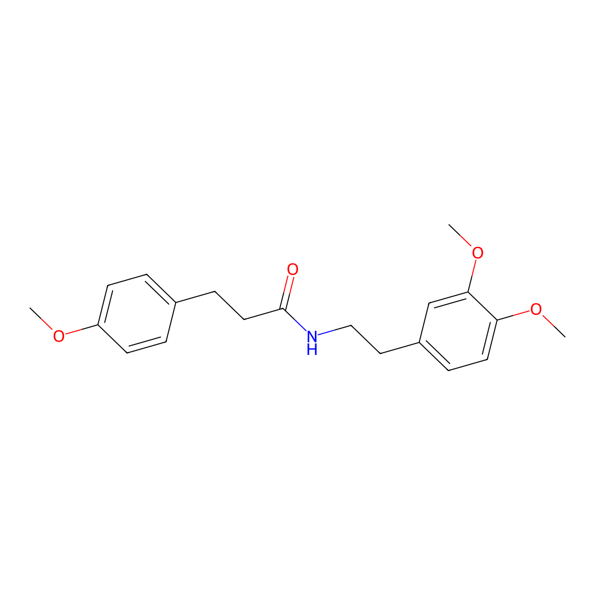 N-[2-(3,4-dimethoxyphenyl)ethyl]-3-(4-methoxyphenyl)propanamide molecular structure, CAS 30002-00-7