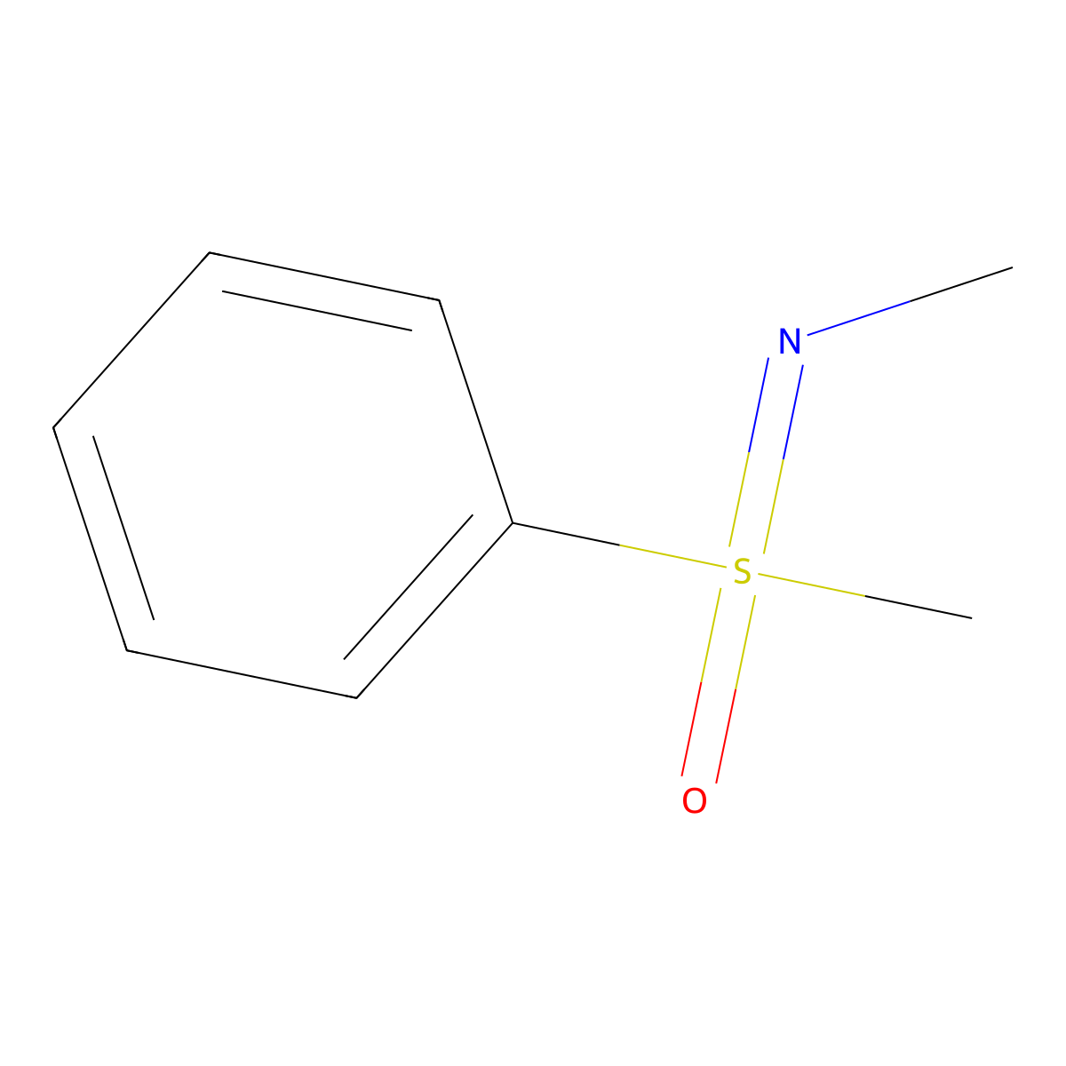 Methyl(methylimino)(phenyl)-lambda6-sulfanone molecular structure, CAS 30004-67-2