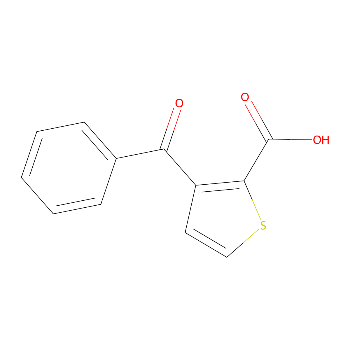 3-Benzoyl-2-thiophenecarboxylic acid molecular structure, CAS 30006-03-2