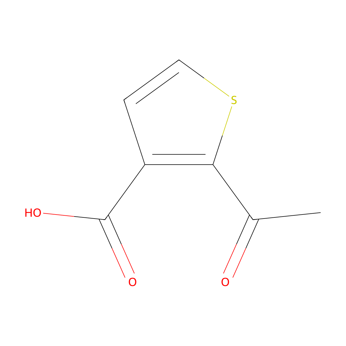 2-acetylthiophene-3-carboxylic Acid molecular structure, CAS 30006-04-3
