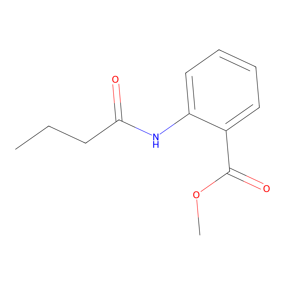 Methyl 2-butyramidobenzoate molecular structure, CAS 30006-30-5