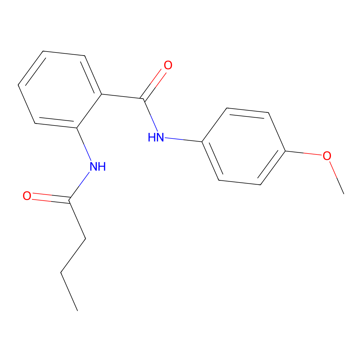2-(butanoylamino)-N-(4-methoxyphenyl)benzamide molecular structure, CAS 30006-42-9