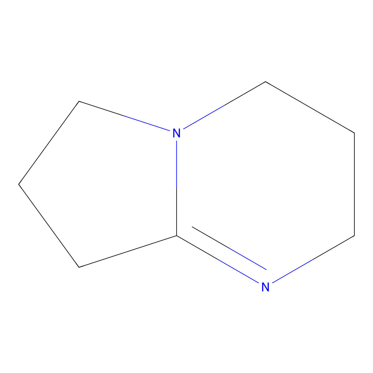 1,5-Diazabicyclo(4.3.0)non-5-ene molecular structure, CAS 3001-72-7