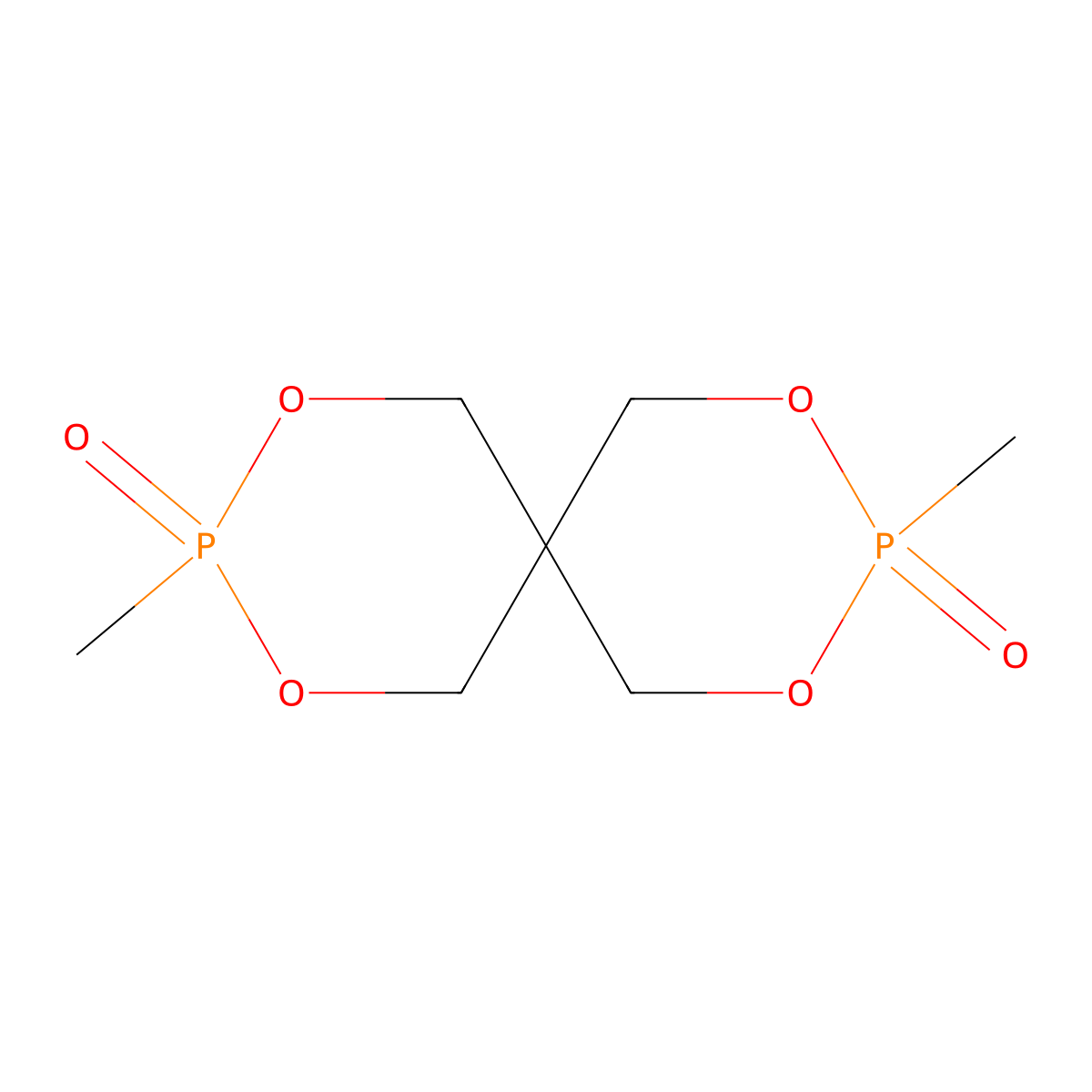 Pentaerythritol spirobis(methylphosphonate) molecular structure, CAS 3001-98-7