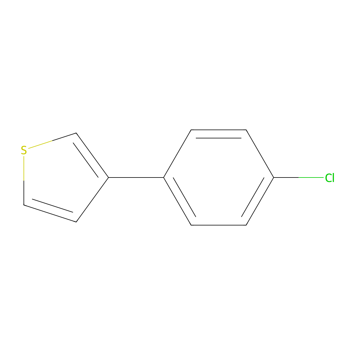 3-(4-Chlorophenyl)thiophene molecular structure, CAS 30011-92-8