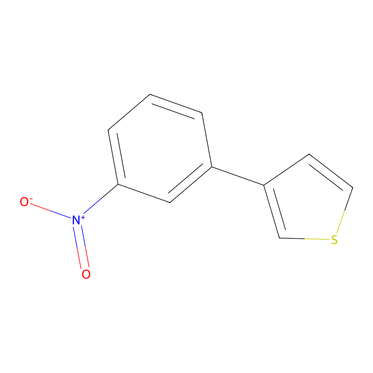 3-(3-Nitrophenyl)thiophene molecular structure, CAS 30011-95-1