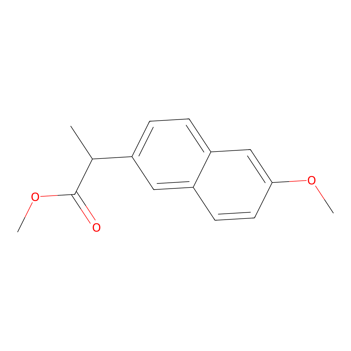 (RS)-Naproxen methyl ester molecular structure, CAS 30012-51-2