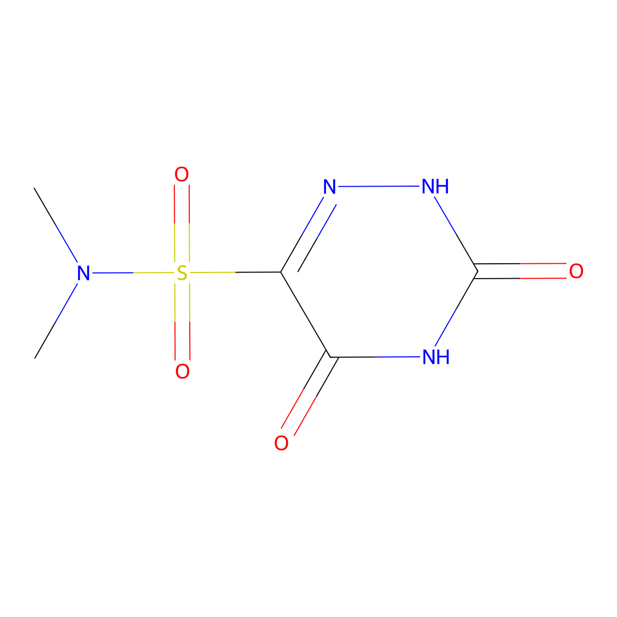 N,N-dimethyl-3,5-dioxo-2,3,4,5-tetrahydro-1,2,4-triazine-6-sulfonamide molecular structure, CAS 30018-63-4