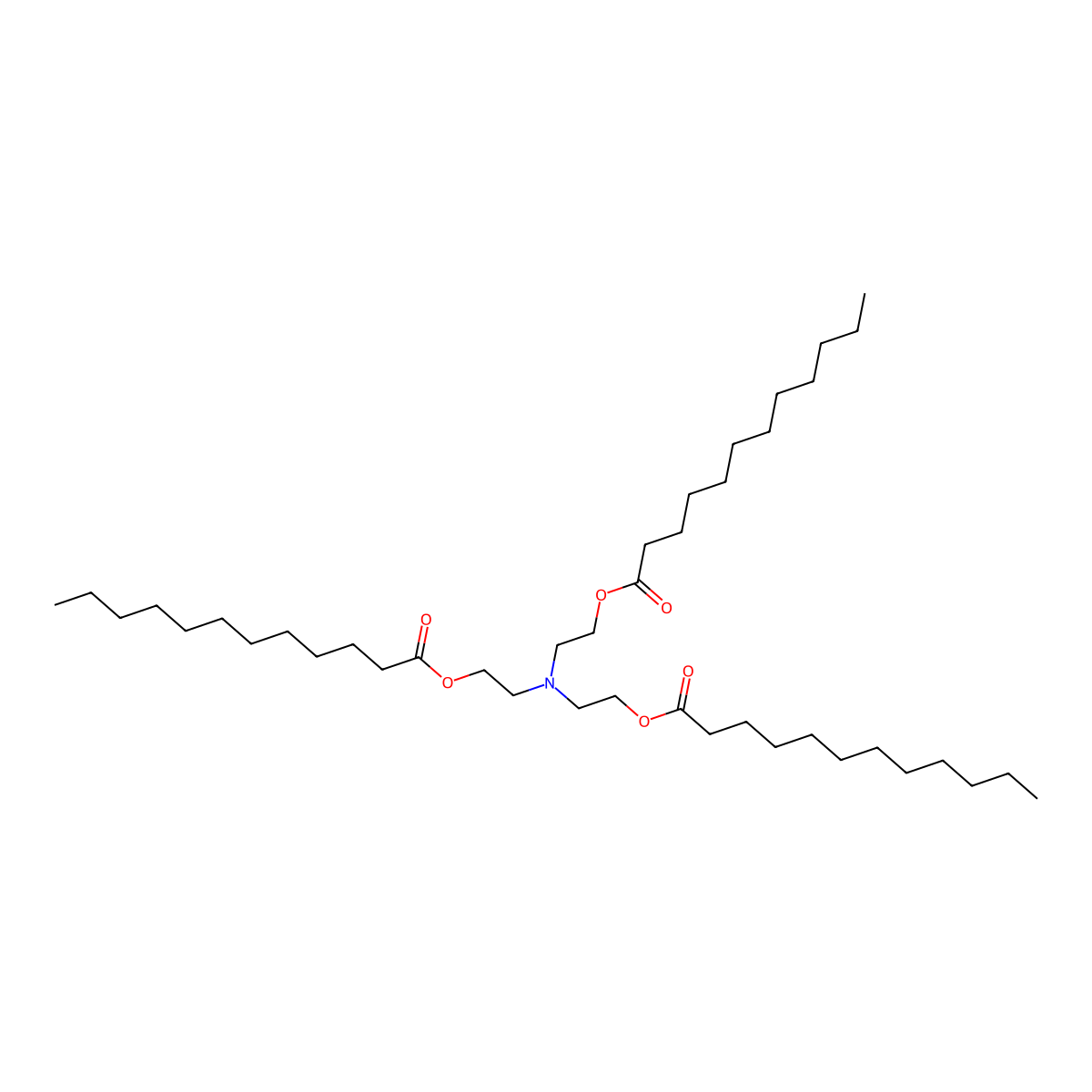 Dodecanoic acid, 1,1',1''-(nitrilotri-2,1-ethanediyl) ester molecular structure, CAS 3002-20-8