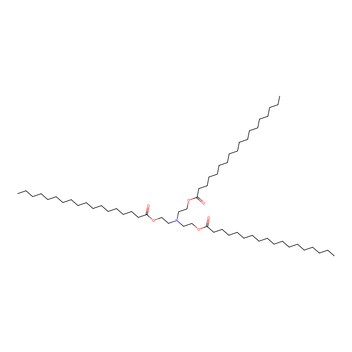 Tris(beta-stearatoethyl)amine molecular structure, CAS 3002-22-0