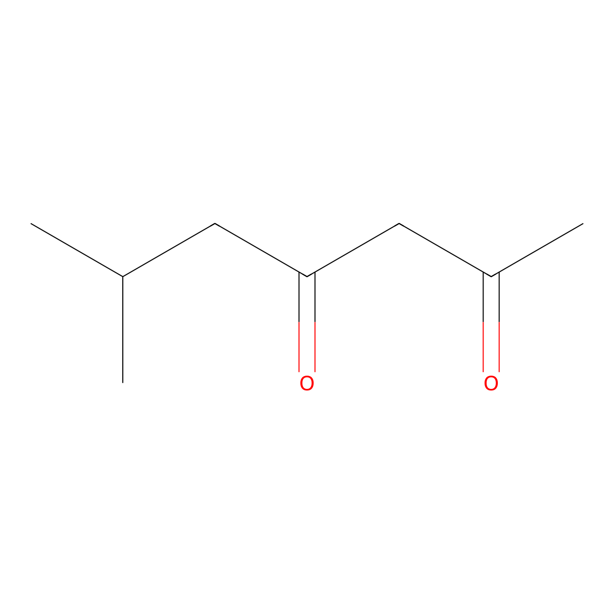 2,4-Heptanedione, 6-methyl- molecular structure, CAS 3002-23-1