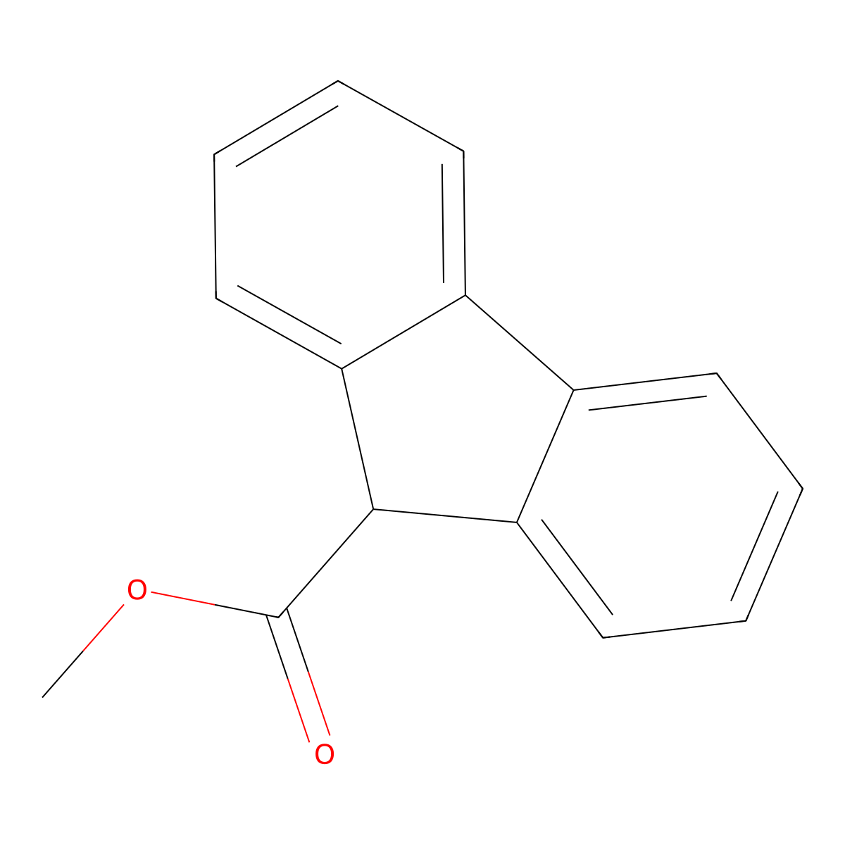 methyl 9H-fluorene-9-carboxylate molecular structure, CAS 3002-30-0