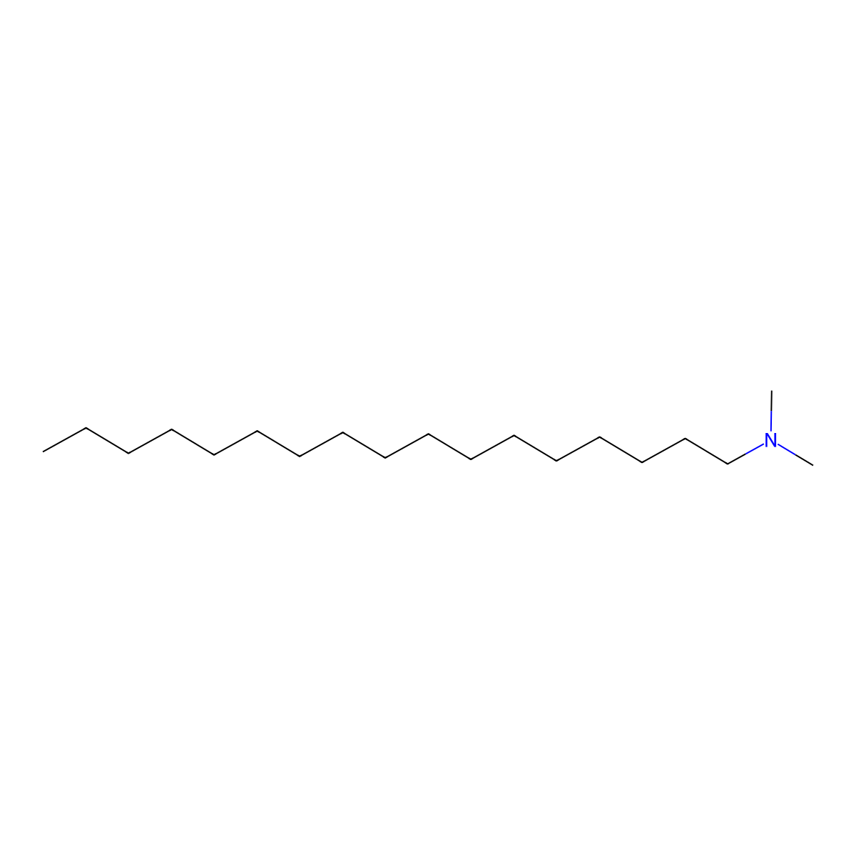 1-Heptadecanamine, N,N-dimethyl- molecular structure, CAS 3002-57-1