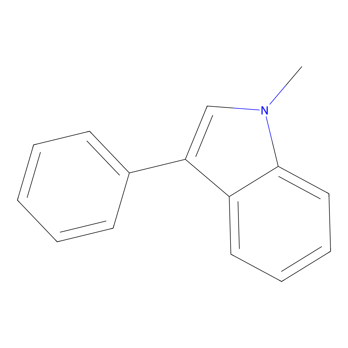 1-Methyl-3-phenylindole molecular structure, CAS 30020-98-5