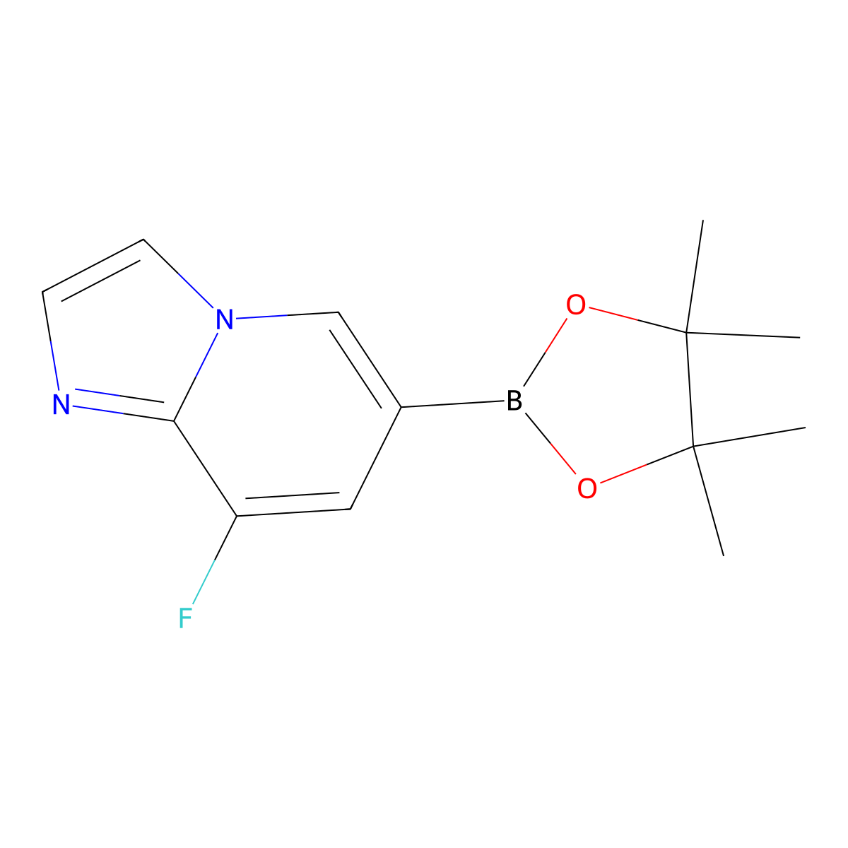 8-Fluoro-6-(4,4,5,5-tetramethyl-1,3,2-dioxaborolan-2-yl)imidazo[1,2-a]pyridine molecular structure, CAS 3002418-94-9