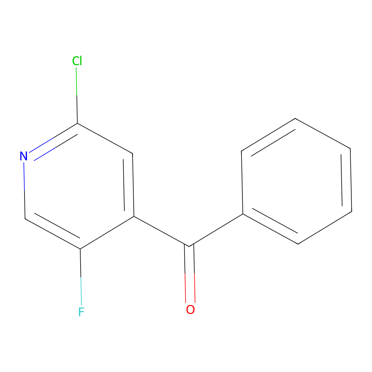 (2-Chloro-5-fluoropyridin-4-yl)(phenyl)methanone molecular structure, CAS 3002422-33-2