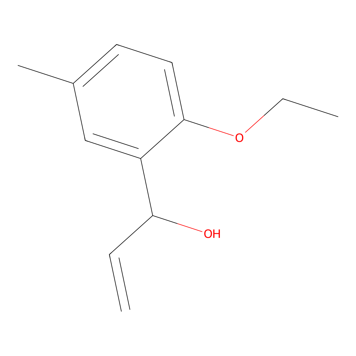 1-(2-Ethoxy-5-methylphenyl)prop-2-en-1-ol molecular structure, CAS 3002422-70-7