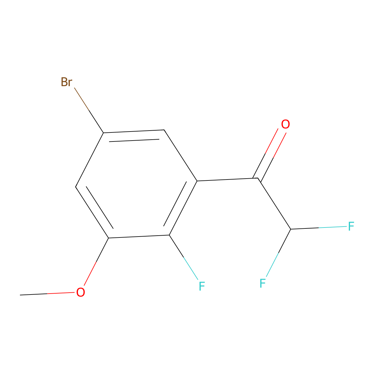 1-(5-Bromo-2-fluoro-3-methoxyphenyl)-2,2-difluoroethanone molecular structure, CAS 3002422-80-9