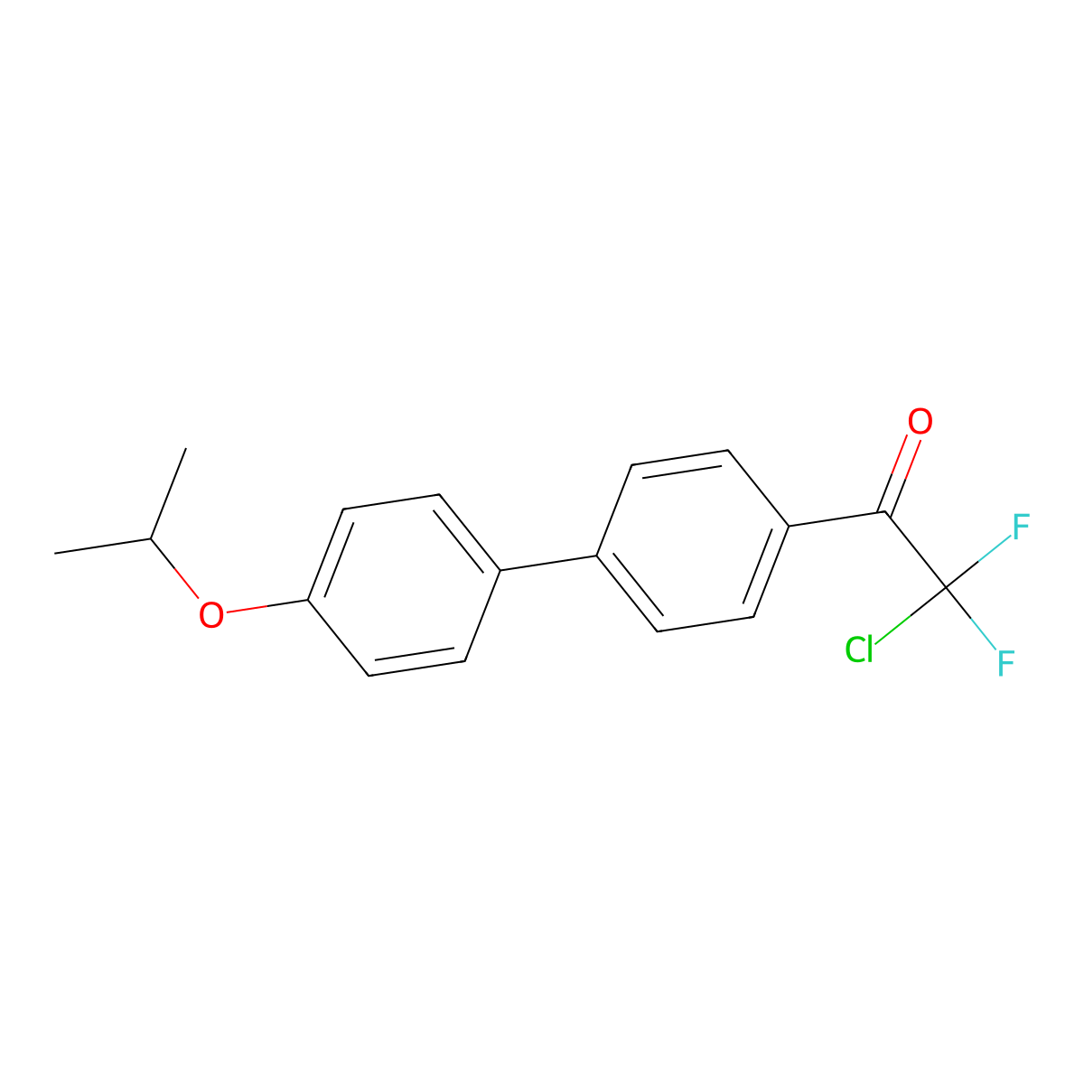 2-Chloro-2,2-difluoro-1-(4'-isopropoxy-[1,1'-biphenyl]-4-yl)ethanone molecular structure, CAS 3002423-36-8