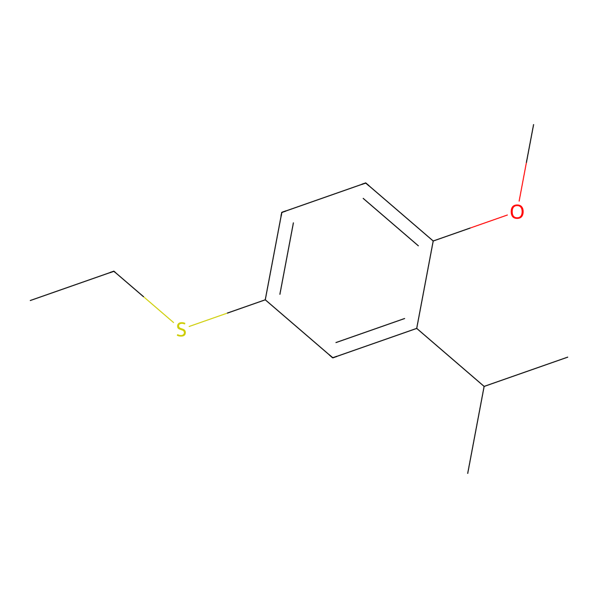 Ethyl(3-isopropyl-4-methoxyphenyl)sulfane molecular structure, CAS 3002423-58-4