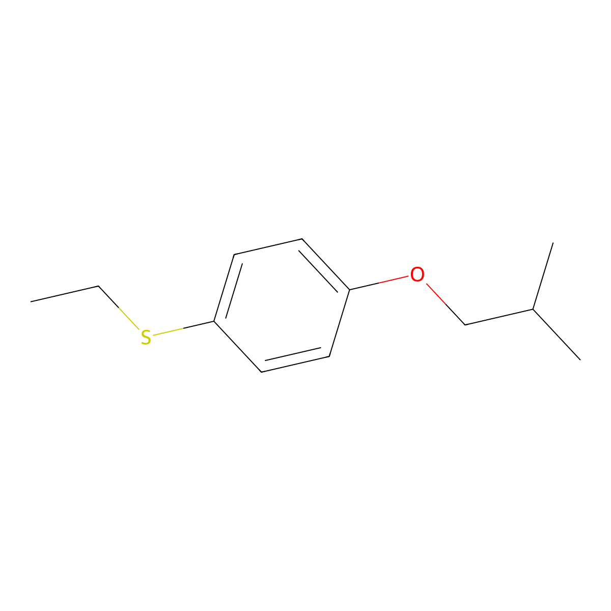 Ethyl(4-isobutoxyphenyl)sulfane molecular structure, CAS 3002423-70-0