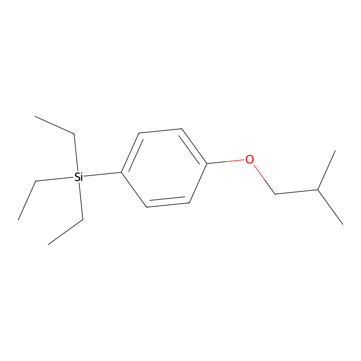 Triethyl(4-isobutoxyphenyl)silane molecular structure, CAS 3002423-71-1