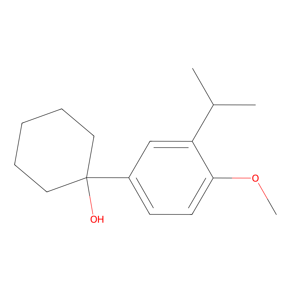1-(3-Isopropyl-4-methoxyphenyl)cyclohexanol molecular structure, CAS 3002423-79-9
