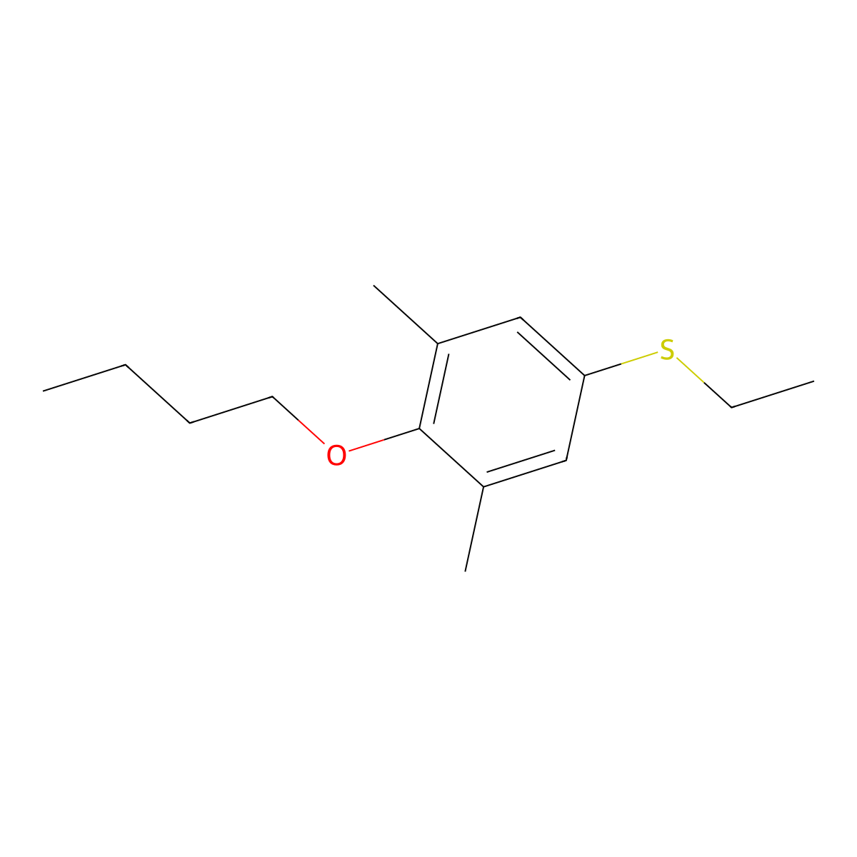 (4-Butoxy-3,5-dimethylphenyl)(ethyl)sulfane molecular structure, CAS 3002425-12-6