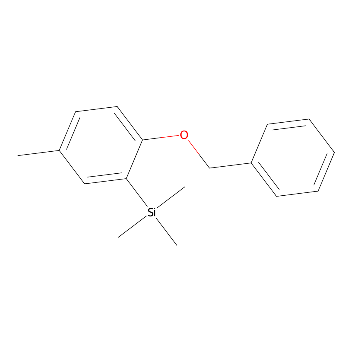(2-(Benzyloxy)-5-methylphenyl)trimethylsilane molecular structure, CAS 3002425-23-9
