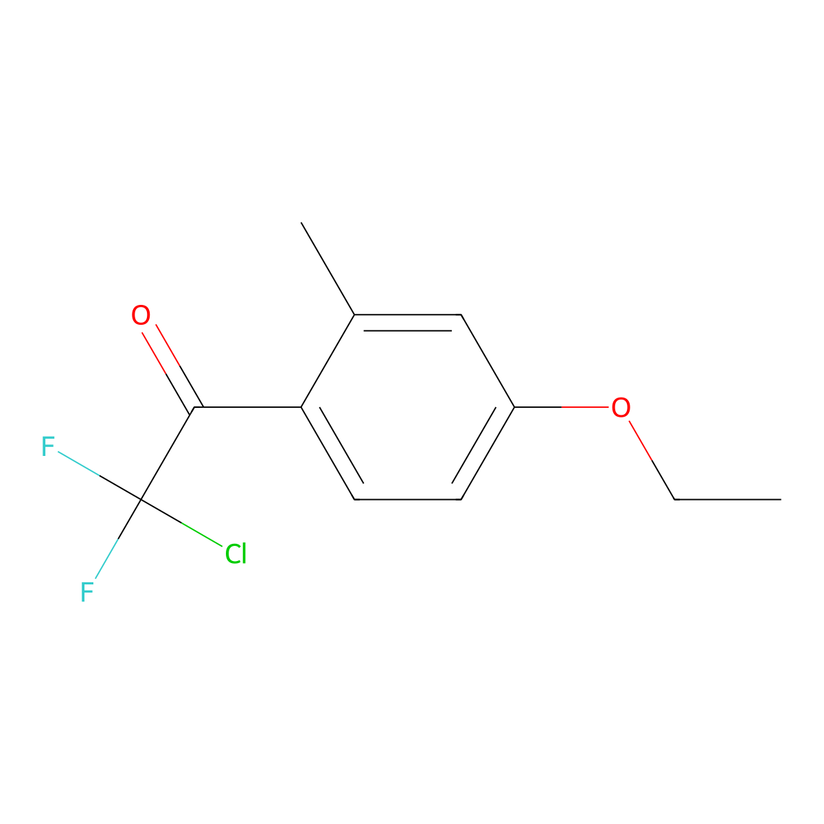 2-Chloro-1-(4-ethoxy-2-methylphenyl)-2,2-difluoroethanone molecular structure, CAS 3002425-97-7