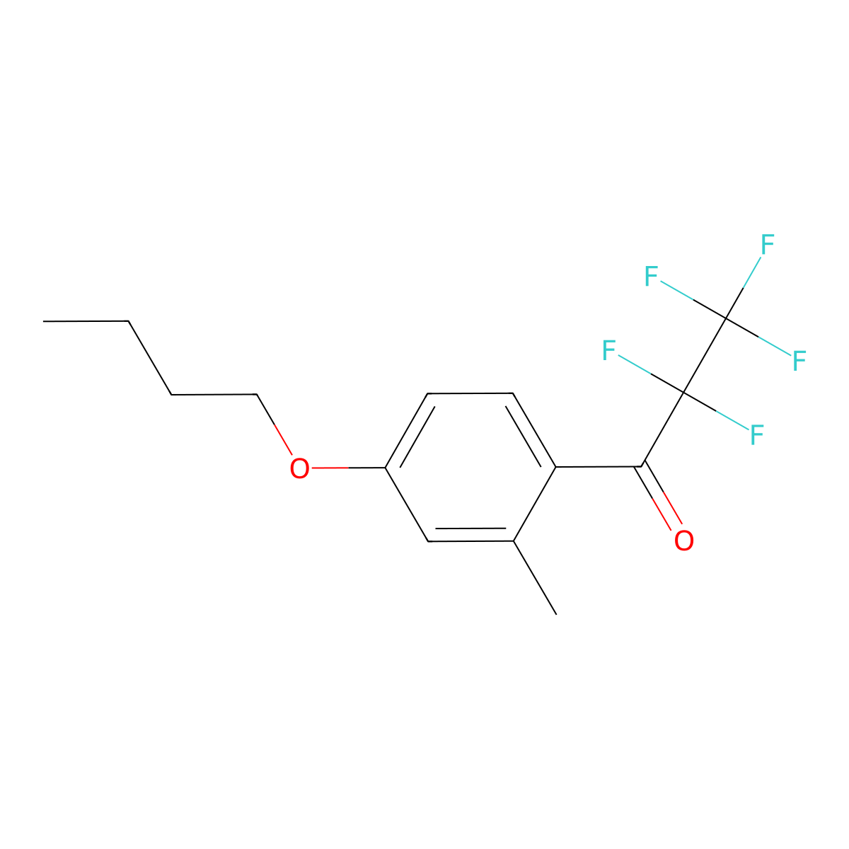 1-(4-Butoxy-2-methylphenyl)-2,2,3,3,3-pentafluoropropan-1-one molecular structure, CAS 3002426-01-6
