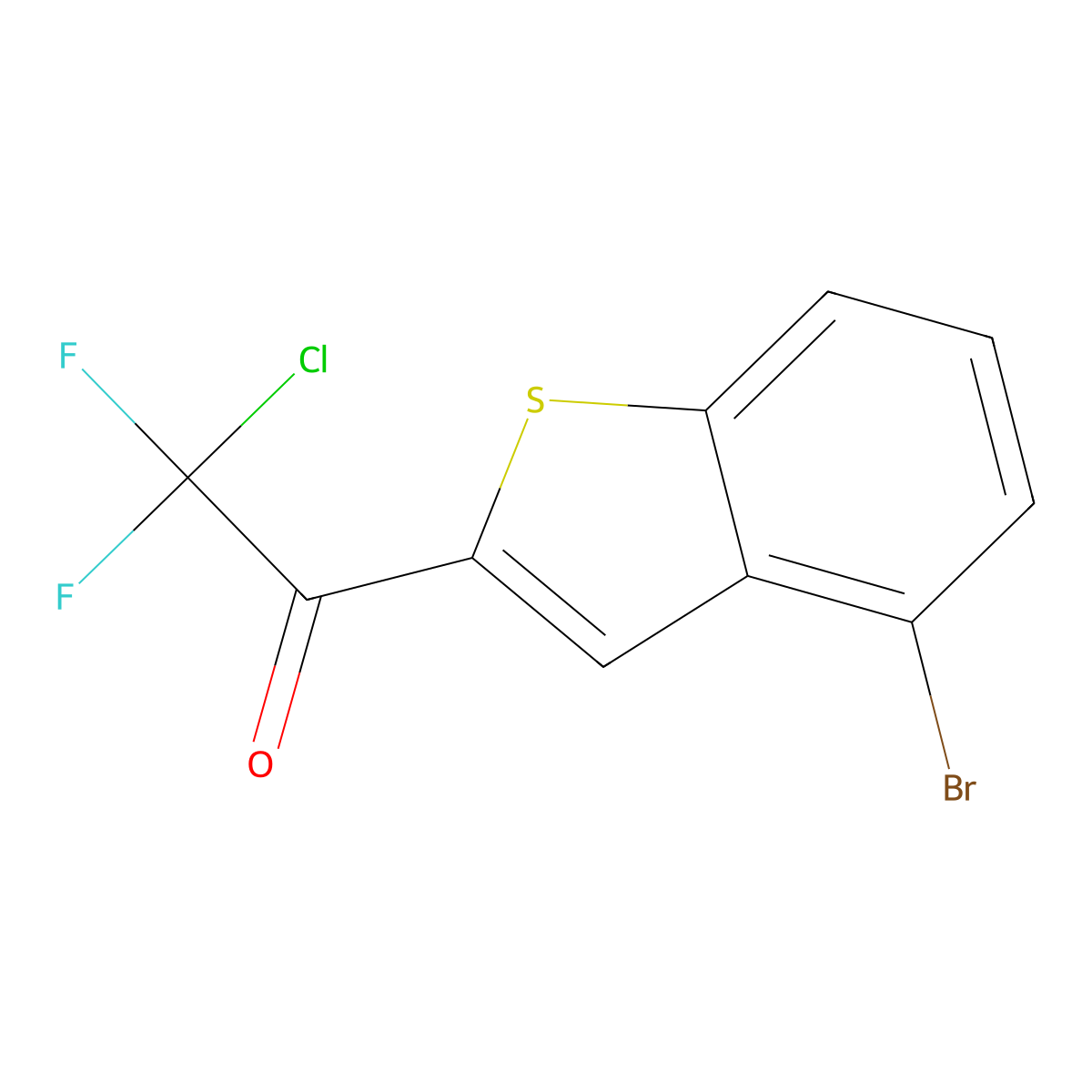 1-(4-BromobenZo[b]thiophen-2-yl)-2-chloro-2,2-difluoroethanone molecular structure, CAS 3002426-23-2